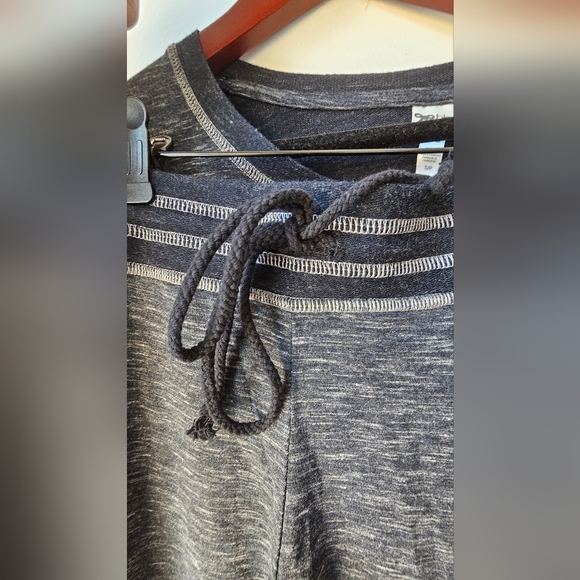 Black Bow Lounge Set Crewneck Terry Top Drawstring Jogger size S Viscose - Picture 9 of 9